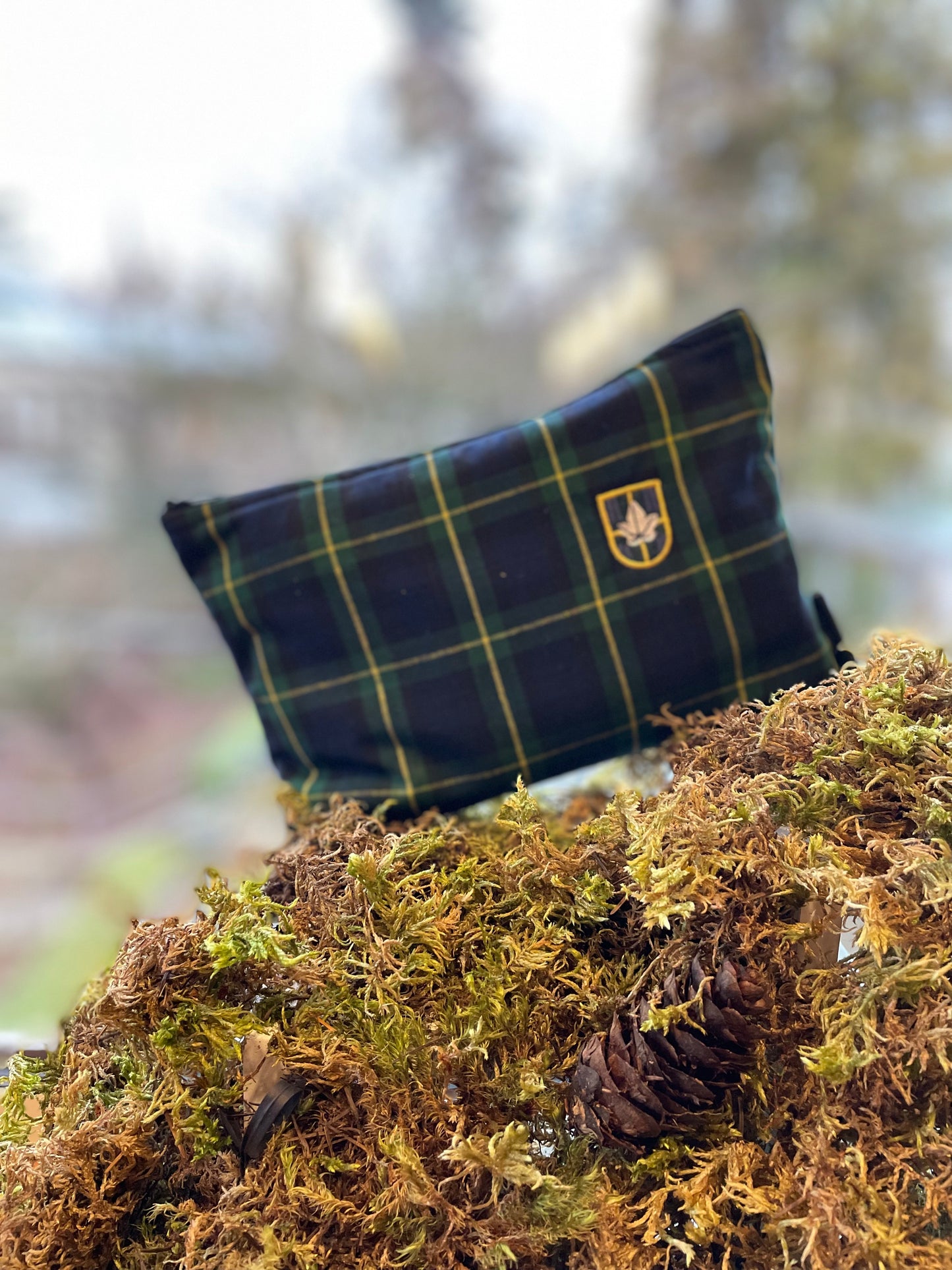 Tartan Pencil Case/Travel Case with Anniversary Crest